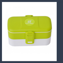 Load image into Gallery viewer, LOCK BACK REUSABLE AIRTIGHT LID MICROWAVE SAFE  BOX ONE LAYER OR TWO LAYERS
