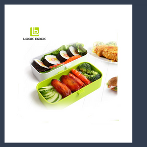 LOCK BACK REUSABLE AIRTIGHT LID MICROWAVE SAFE  BOX ONE LAYER OR TWO LAYERS