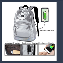 Load image into Gallery viewer, MEISOHUA FASHION SHINY LIGHTWEIGHT SCHOOL BACKPACK SETS 2PCS ( BACKPACK + PENCIL CASE)
